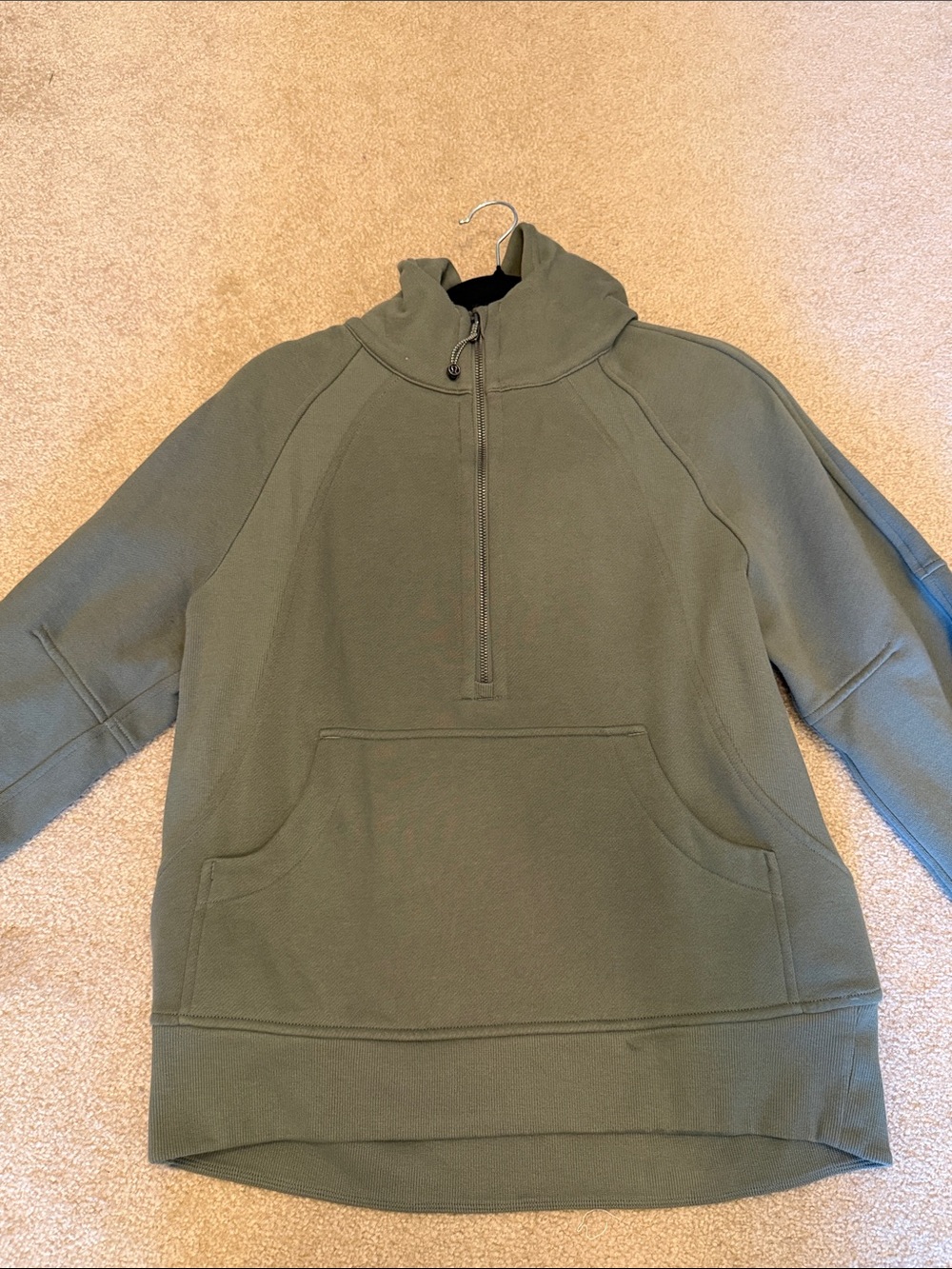 lululemon Olive Green Half-Zip scuba Sweater
